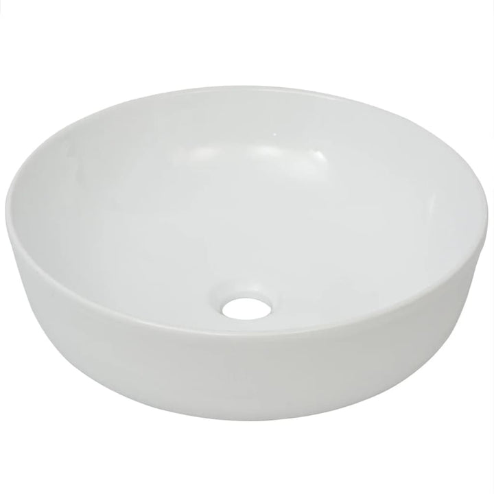 håndvask rund keramik 41,5 x 13,5 cm hvid