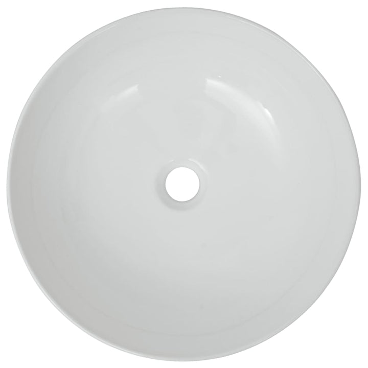 håndvask rund keramik 41,5 x 13,5 cm hvid
