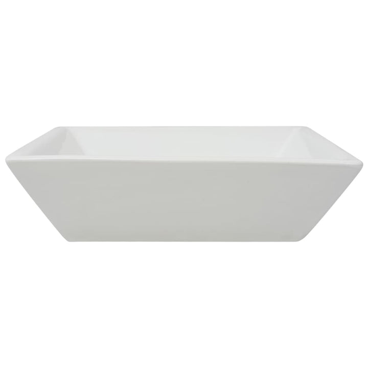 håndvask firkantet keramik 41,5 x 41,5 x 12 cm hvid
