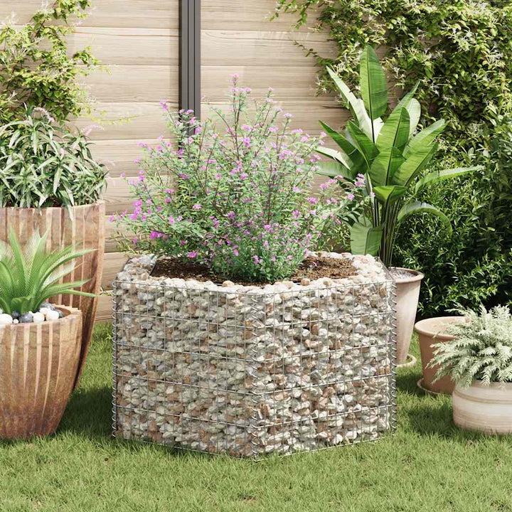 sekskantet gabion-højbed 100x90x50 cm
