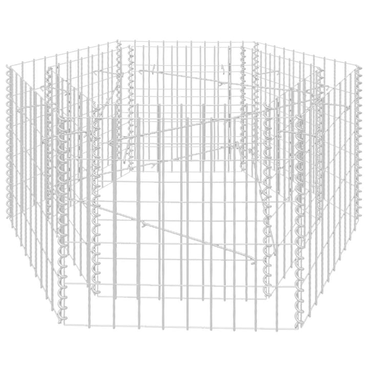 sekskantet gabion-højbed 100x90x50 cm