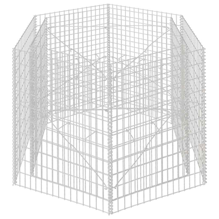 sekskantet gabion-højbed 160x134x100 cm