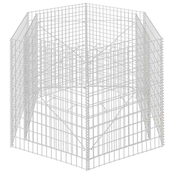 sekskantet gabion-højbed 160x134x100 cm