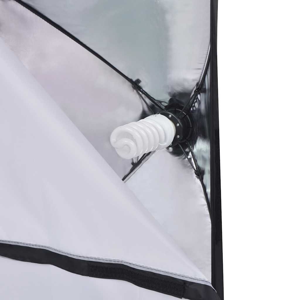 fotostudieudstyr: 5 farvede kulisser og 2 softbokse