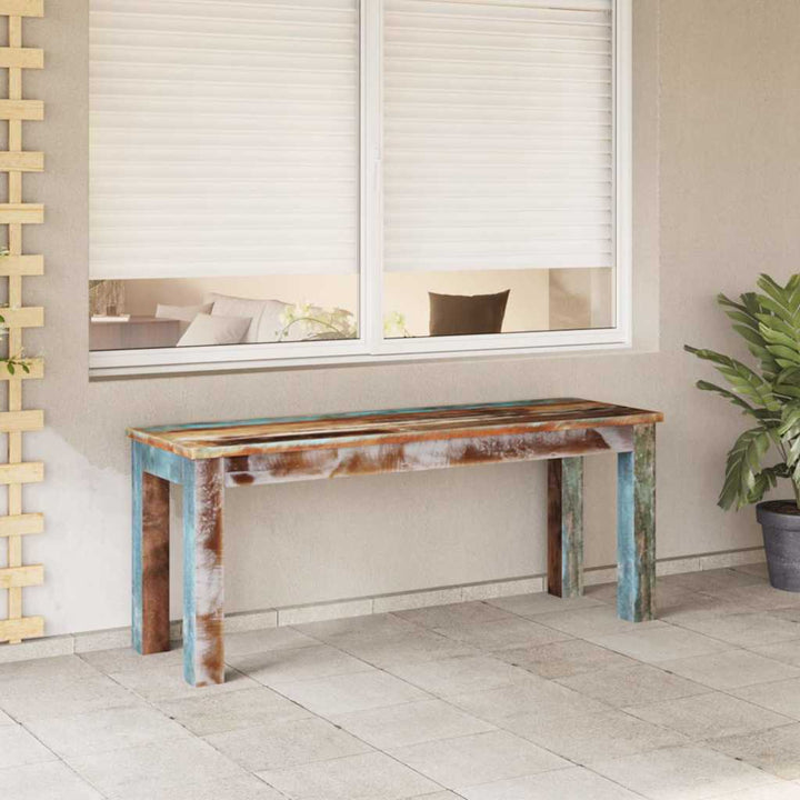 bænk 110x35x45 cm massivt genbrugstræ