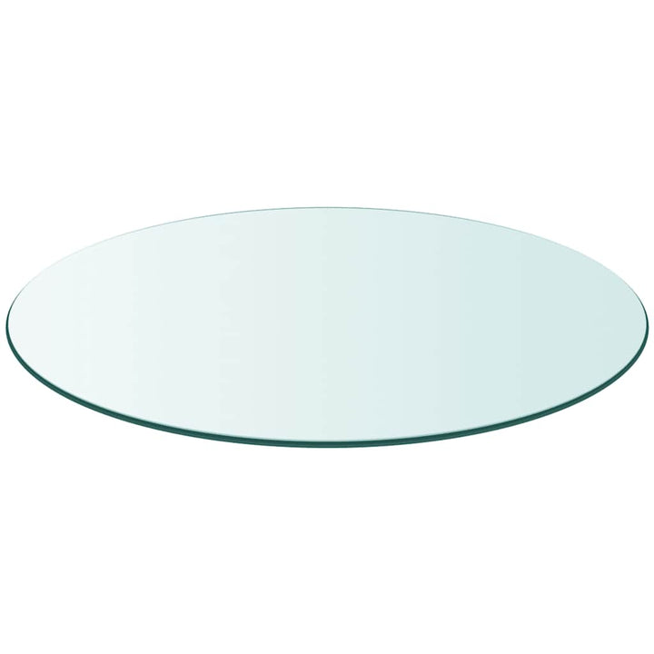 bordplade hærdet glas rund 80 cm