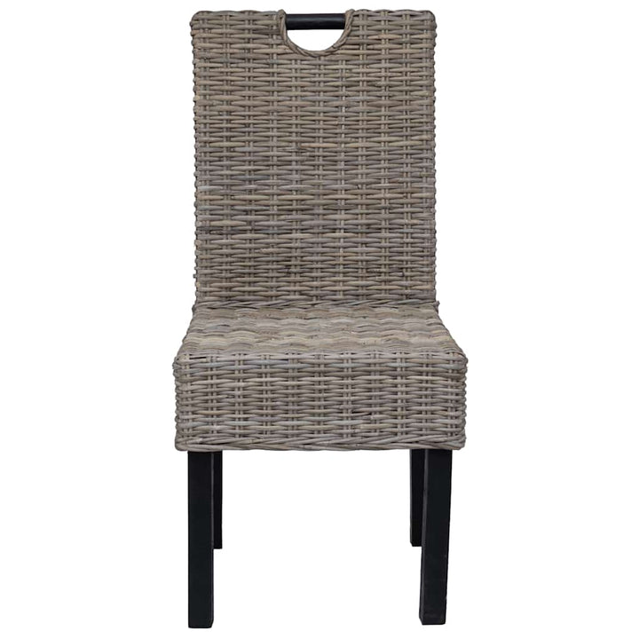 spisebordsstole 2 stk. Kubu-rattan mangotræ