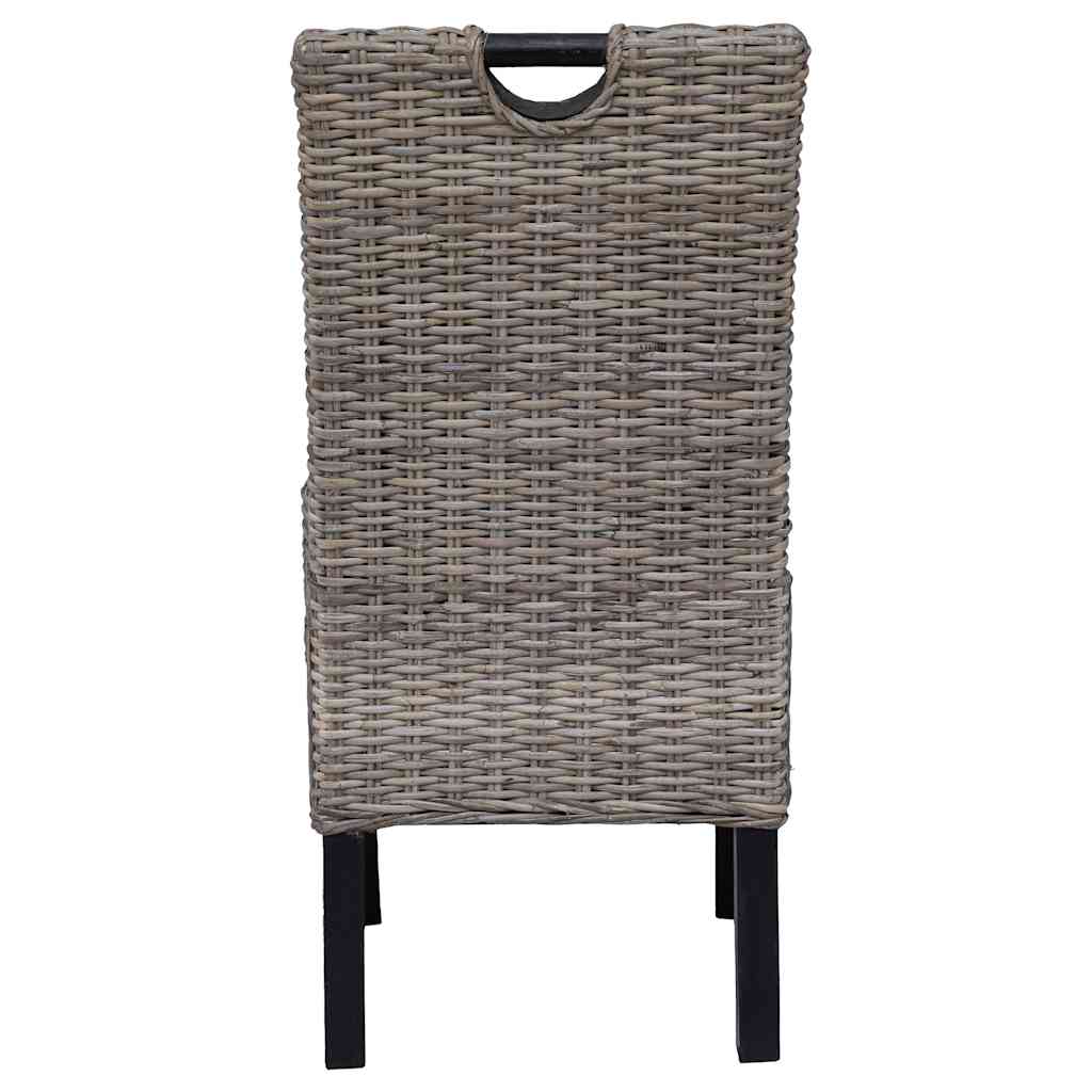 spisebordsstole 2 stk. Kubu-rattan mangotræ