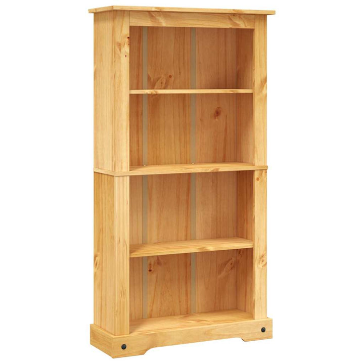 reol fire hylder Corona-serien mexicansk fyrretræ 80x29x150 cm