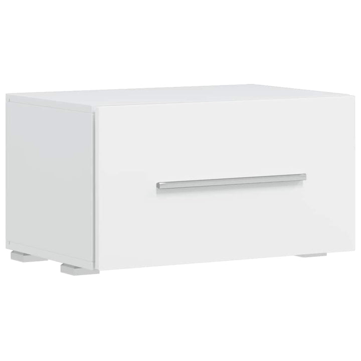 skabssæt med tv-skab og LED-lys 5 dele hvid