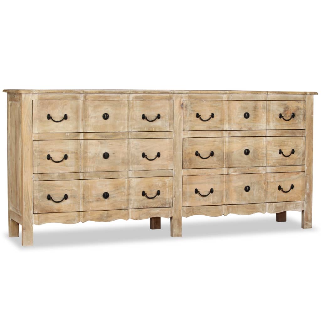 skænk 200x40x90 cm massivt mangotræ