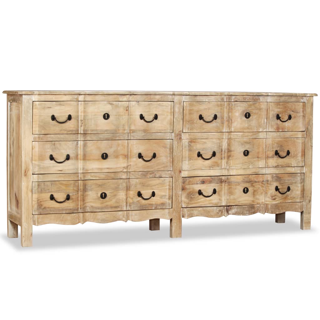 skænk 200x40x90 cm massivt mangotræ