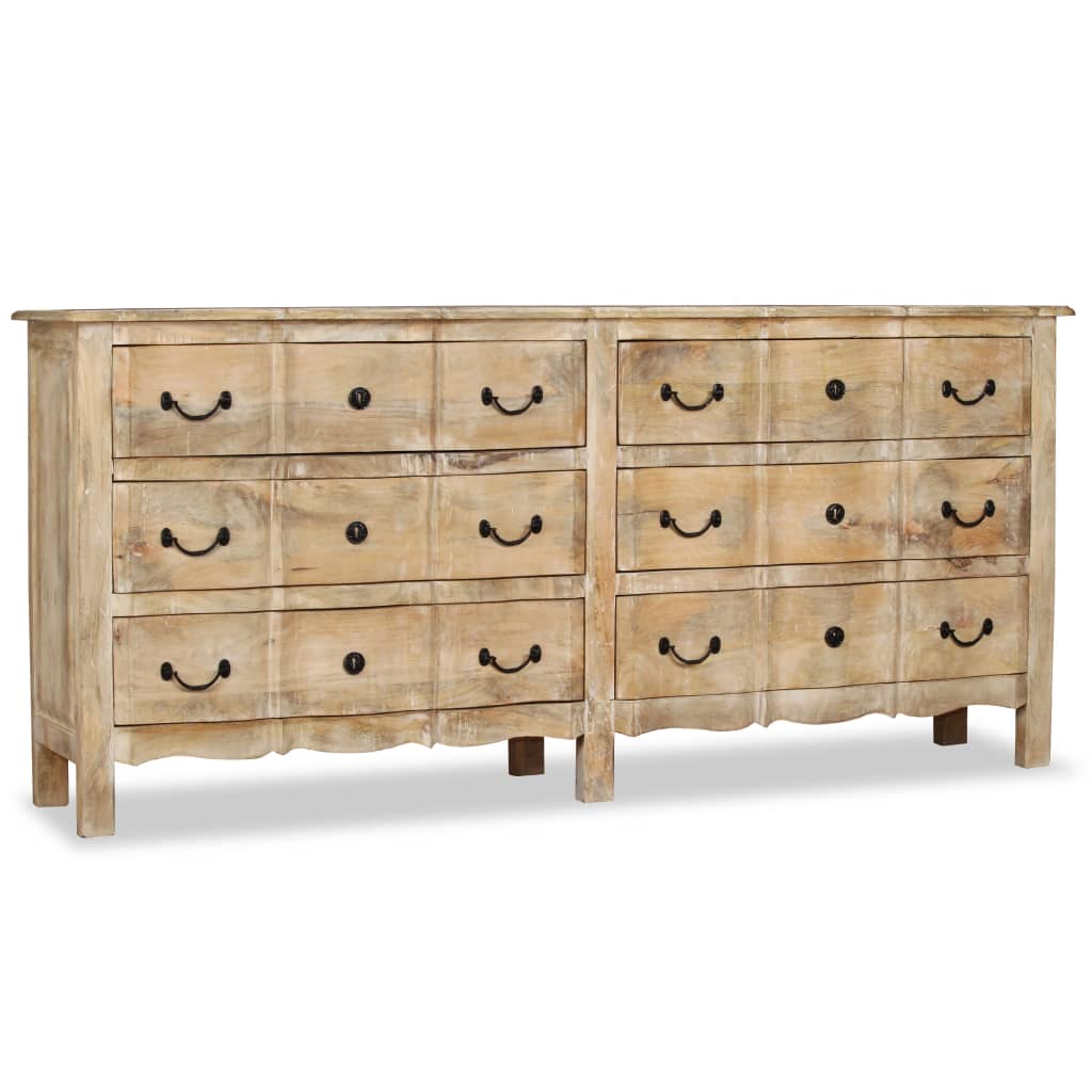 skænk 200x40x90 cm massivt mangotræ