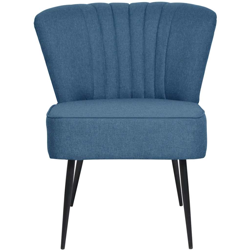 cocktailstol stof blå