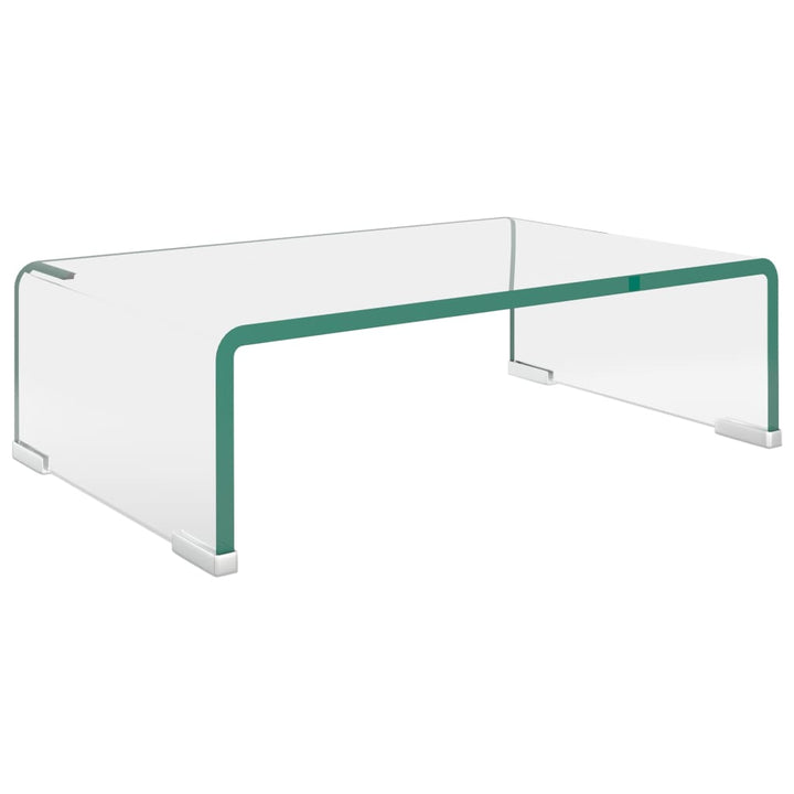 TV-bord/monitorstander klar glas 40x25x11 cm