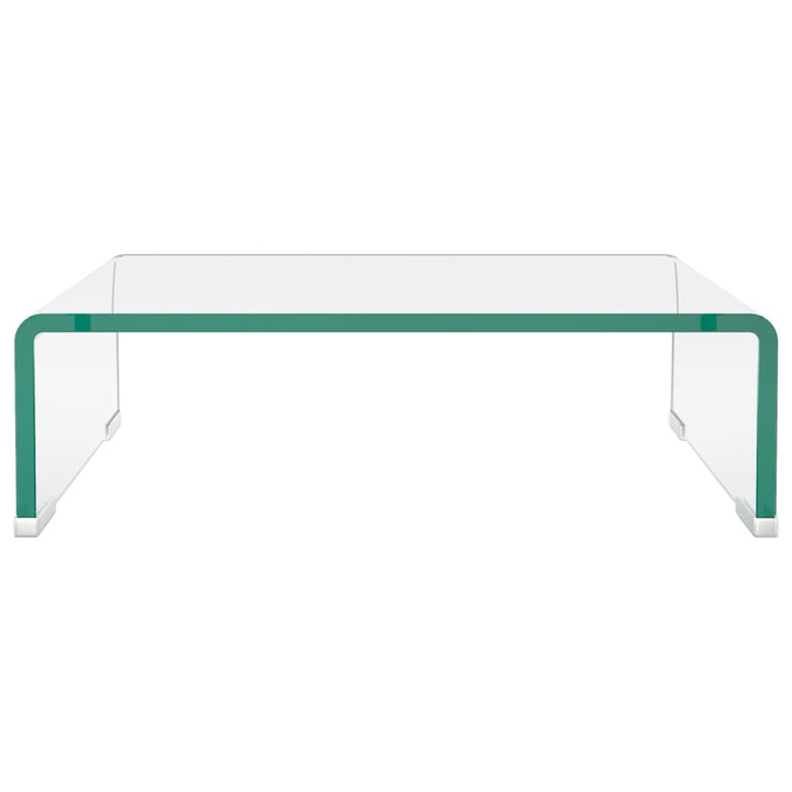 TV-bord/monitorstander klar glas 40x25x11 cm