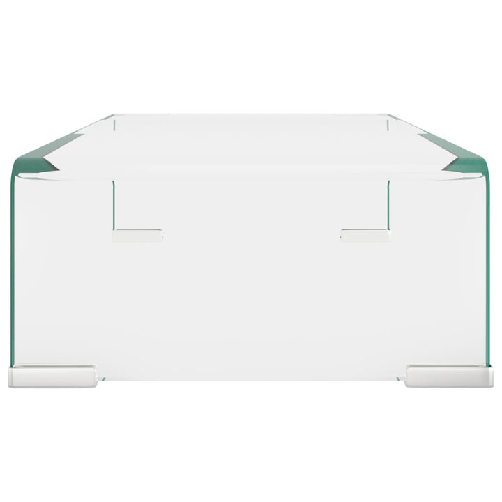 TV-bord/monitorstander klar glas 40x25x11 cm