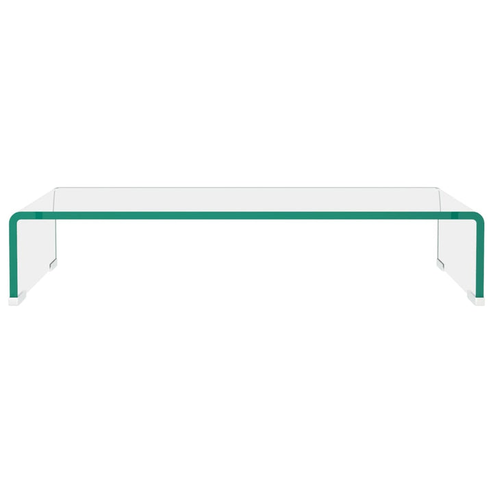 TV-bord/monitorstander klar glas 60x25x11 cm