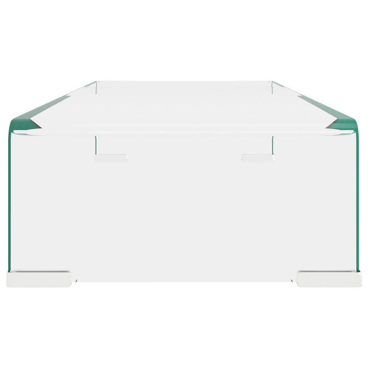 TV-bord/monitorstander klar glas 60x25x11 cm