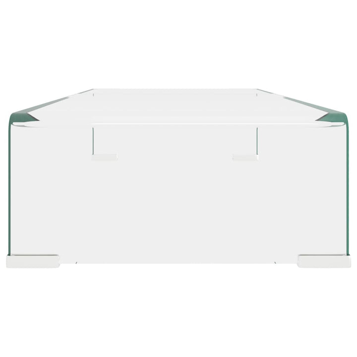 TV-stander/monitorstand klart glas 70x30x13 cm