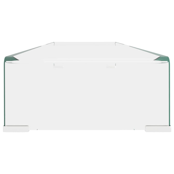 TV-stander/monitorstand klart glas 110x30x13 cm