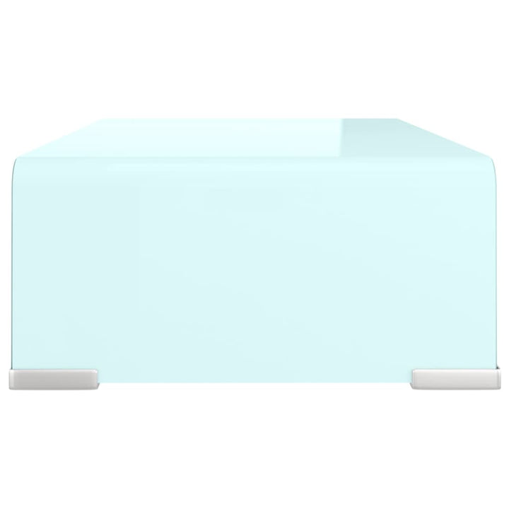 tv-stativ/skærmforhøjer 40x25x11 cm glas grøn