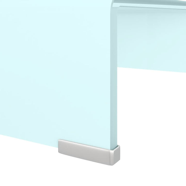 tv-stativ/skærmforhøjer 40x25x11 cm glas grøn