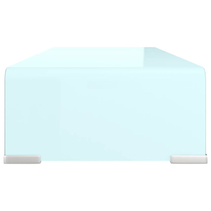 tv-stativ/skærmforhøjer 60x25x11 cm glas grøn