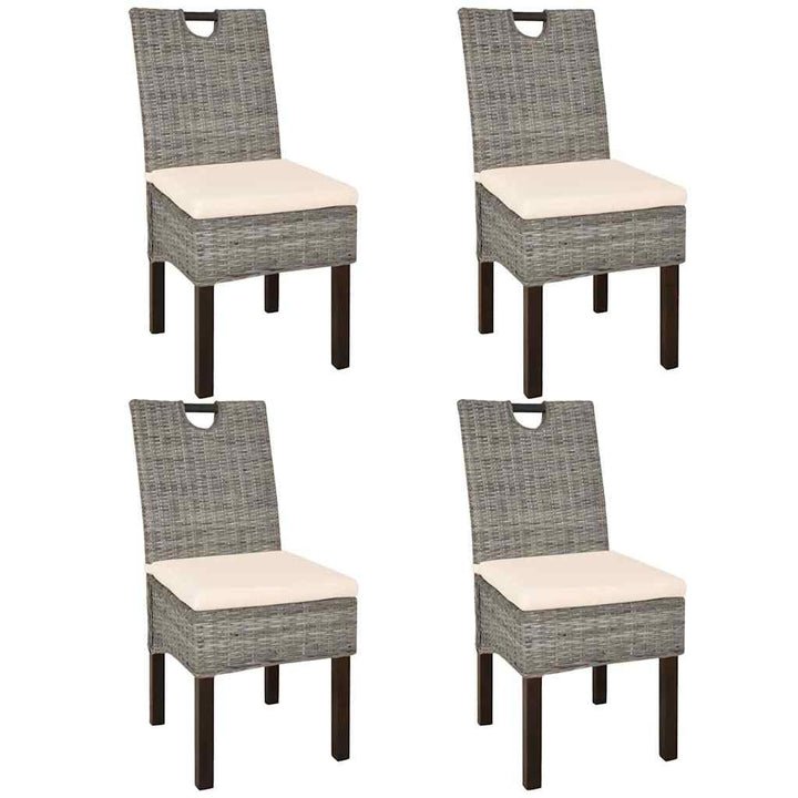 spisebordsstole 4 stk. Kubu-rattan mangotræ