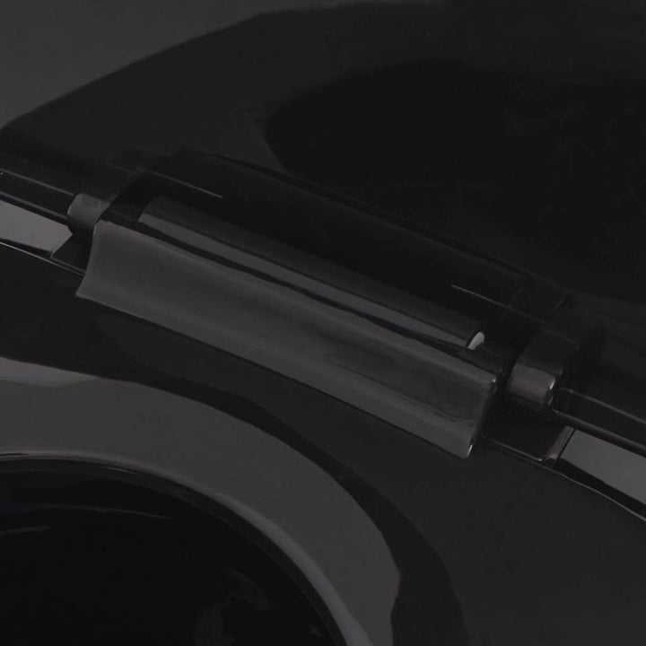 væghængt toilet med skjult cisterne keramisk sort