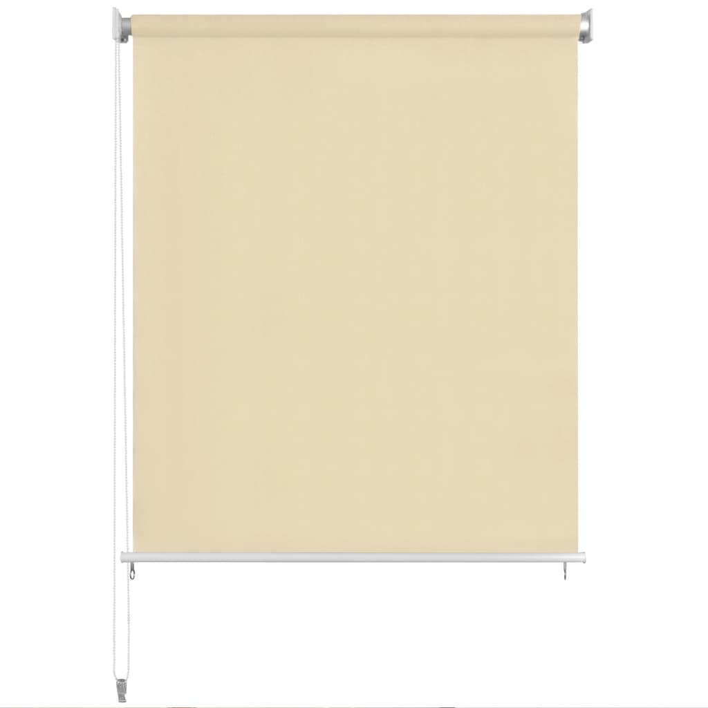 udendørs rullegardin 125 (B) x 140 (H) cm cremefarvet