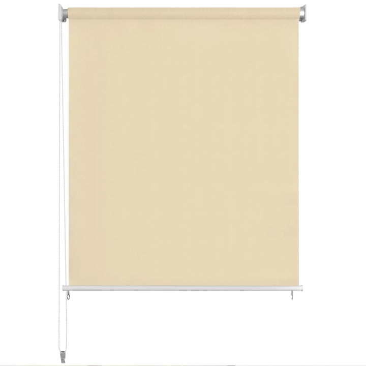 udendørs rullegardin 125 (B) x 140 (H) cm cremefarvet