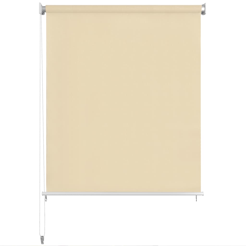 udendørs rullegardin 145 (B) x 140 (H) cm cremefarvet