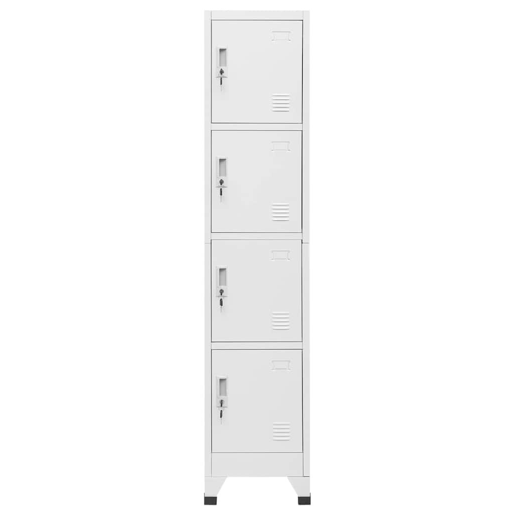 lockerskab med fire rum 38x45x180 cm