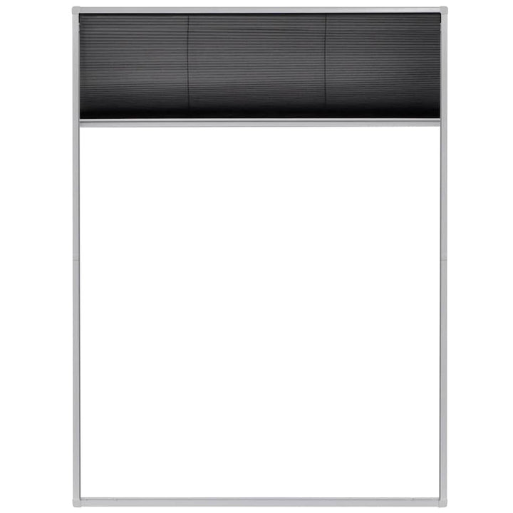 plisseret insektnet til vinduer aluminium 60 x 80 cm