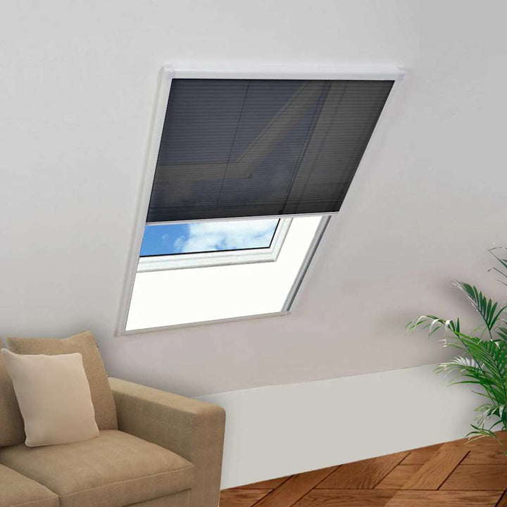 plisseret insektnet til vinduer aluminium 60 x 80 cm