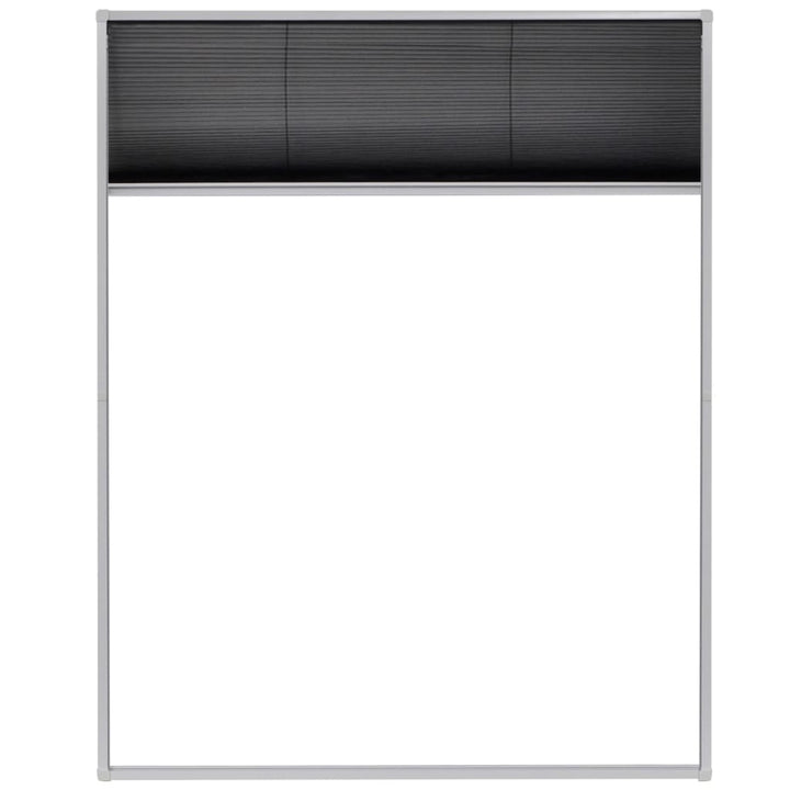 plisseret insektnet til vinduer aluminium 80 x 100 cm