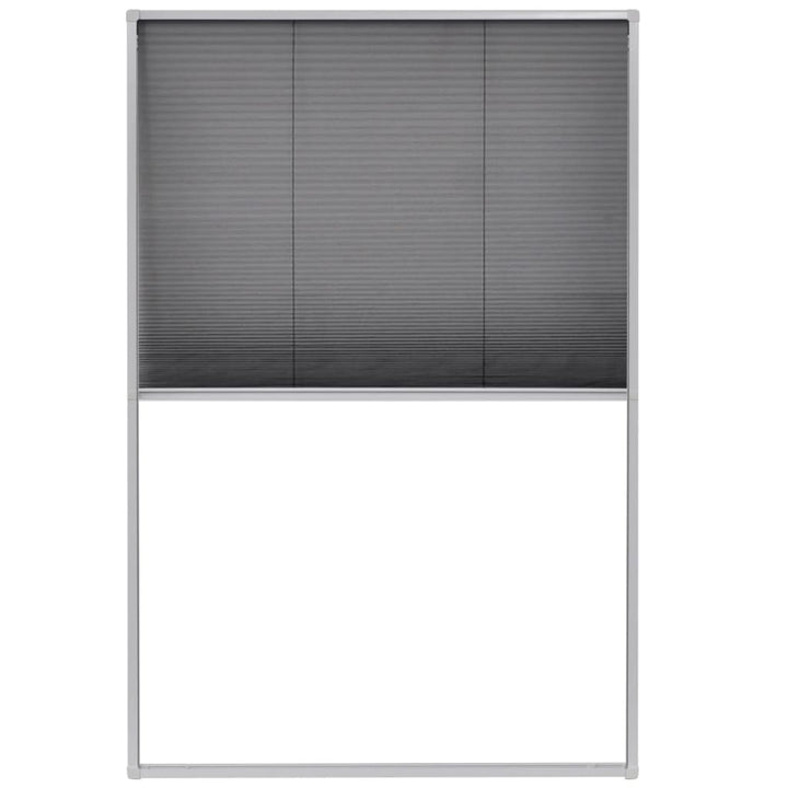 plisseret insektnet til vinduer aluminium 80 x 120 cm