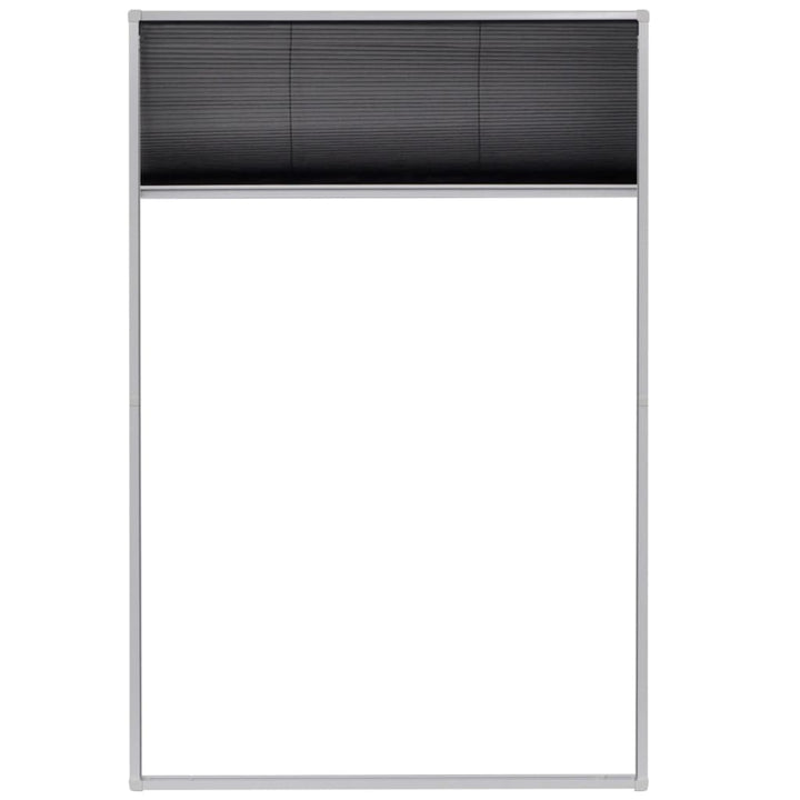 plisseret insektnet til vinduer aluminium 80 x 120 cm