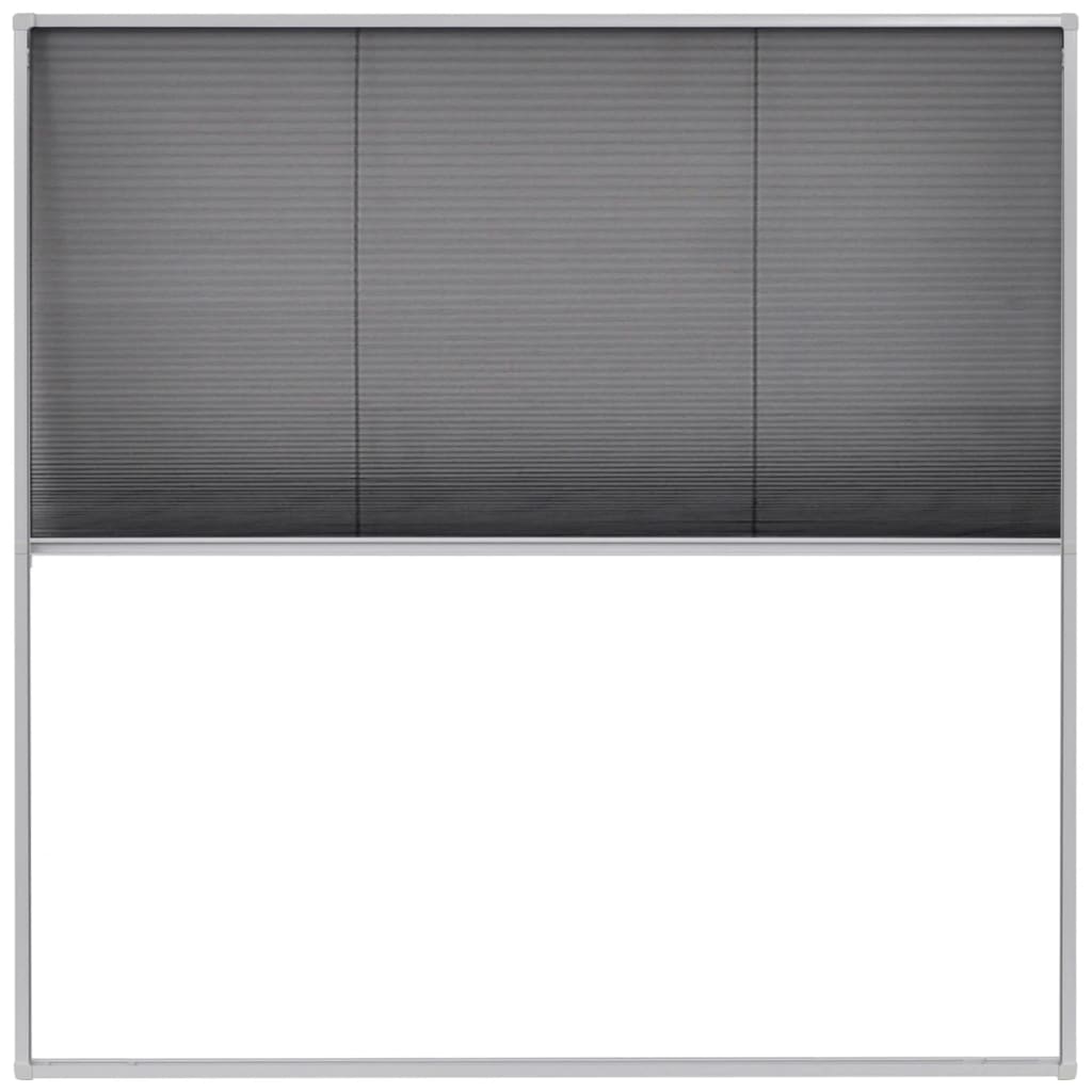plisseret insektnet til vinduer aluminium 120 x 120 cm