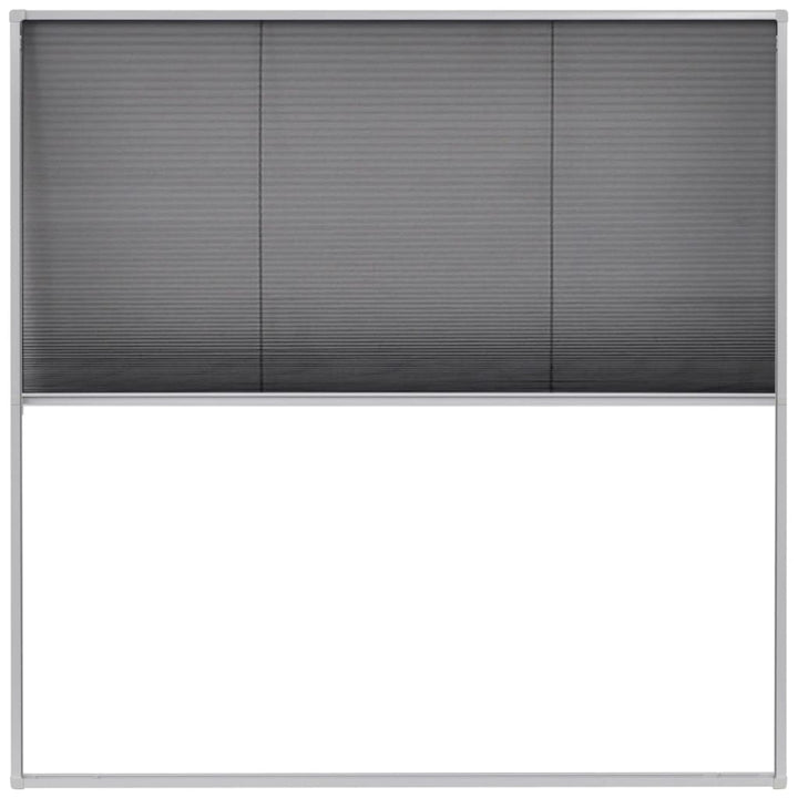 plisseret insektnet til vinduer aluminium 120 x 120 cm
