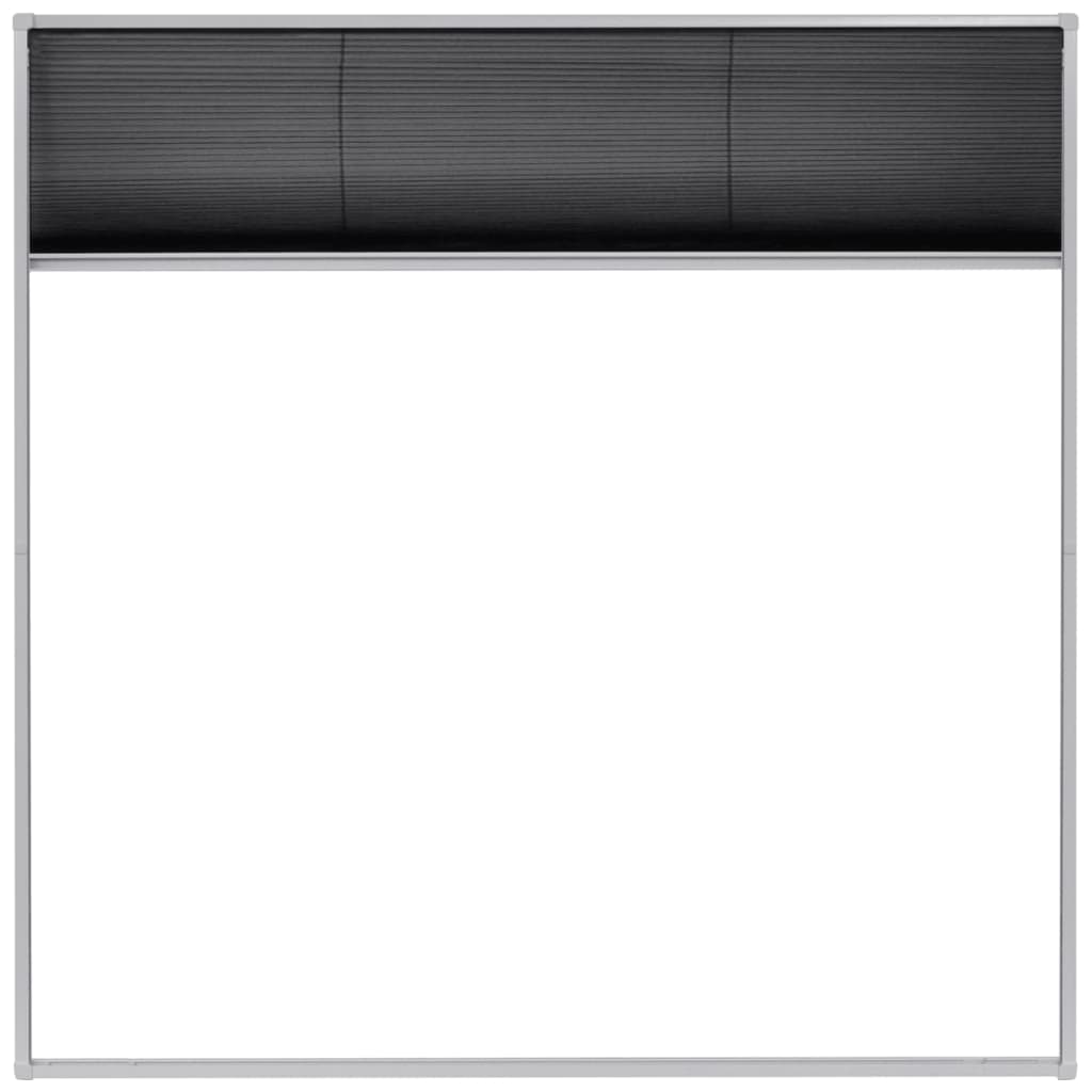 plisseret insektnet til vinduer aluminium 120 x 120 cm