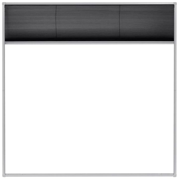 plisseret insektnet til vinduer aluminium 120 x 120 cm