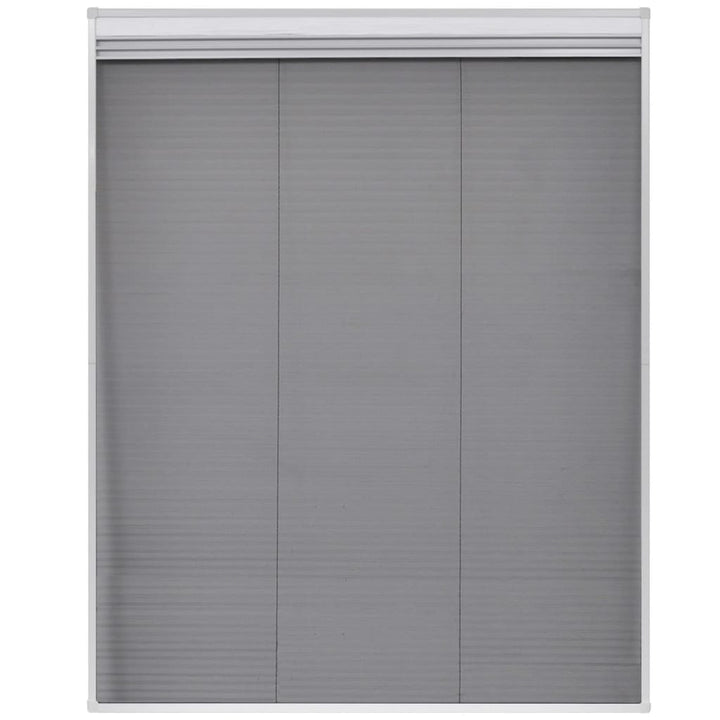 plisseret insektnet til vinduer aluminium 80 x 100 cm med afskygning