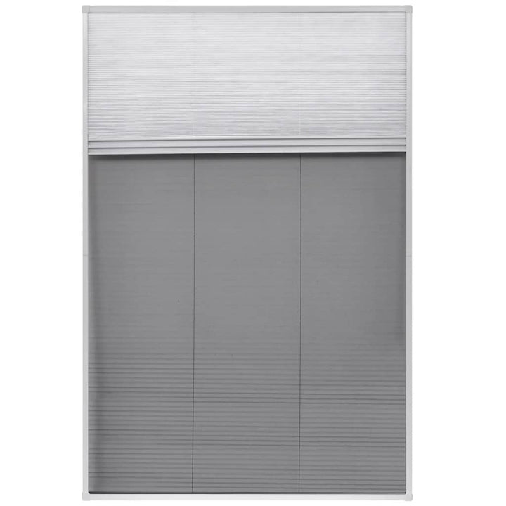 plisseret insektnet til vinduer aluminium 80 x 120 cm med afskygning