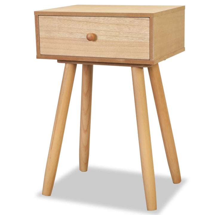 sengebord 2 stk. massivt fyrretræ 40 x 30 x 61 cm brun
