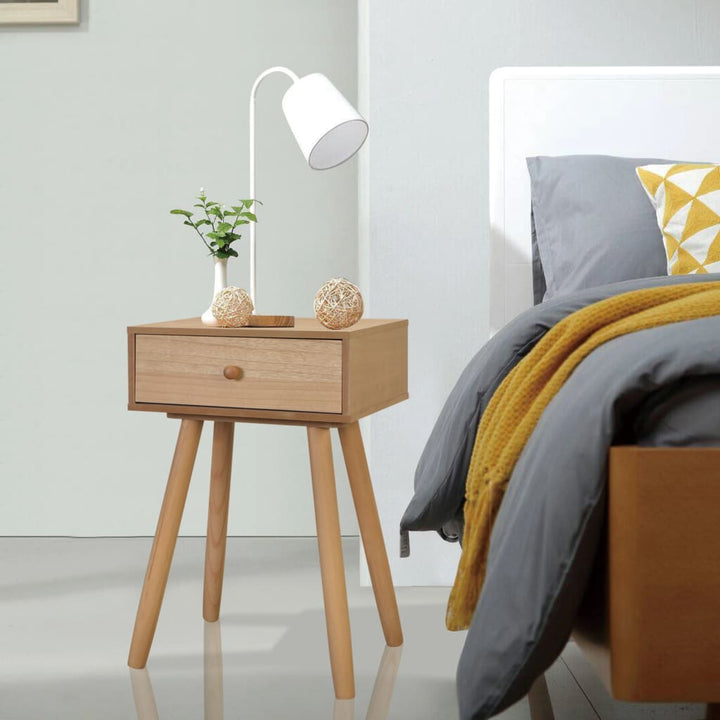 sengebord 2 stk. massivt fyrretræ 40 x 30 x 61 cm brun
