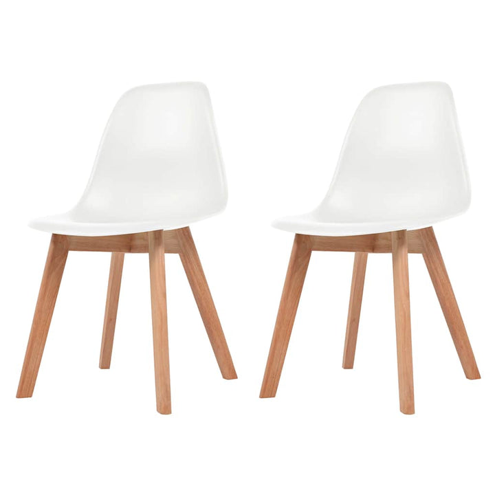 spisebordsstole 2 stk. plastik hvid