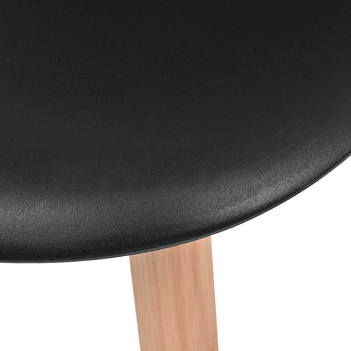 spisebordsstole 2 stk. plastik sort