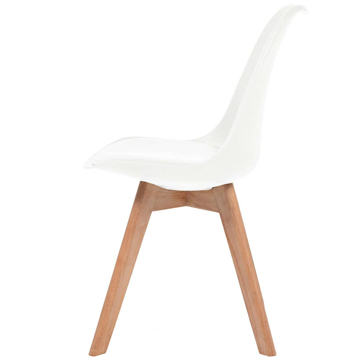 spisebordsstole 2 stk. plastik hvid
